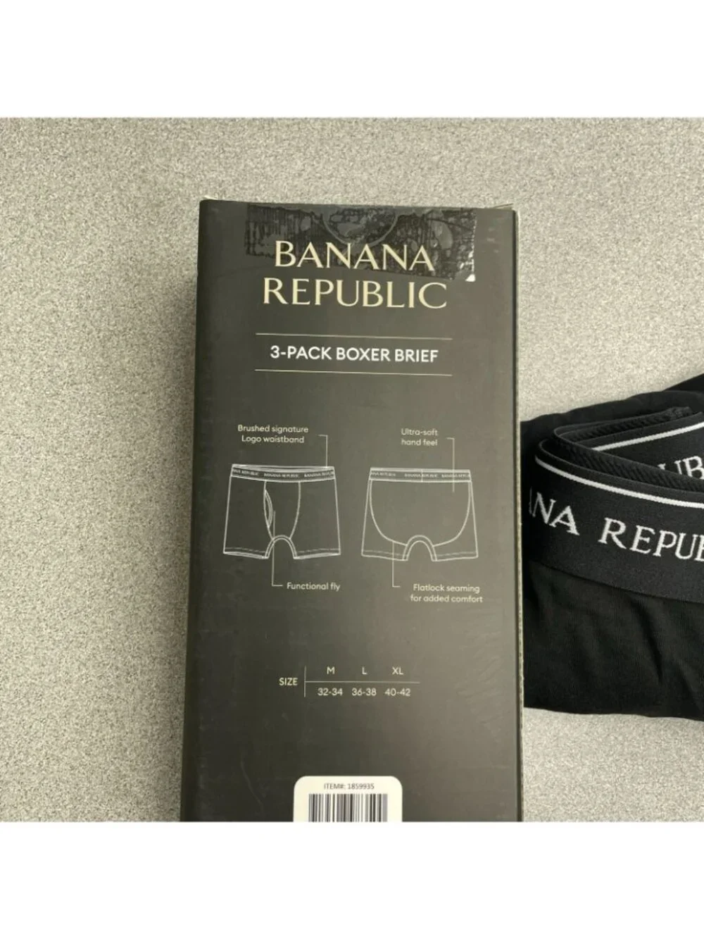 💥   Republic Men's M Boxer Briefs Black Stretch Cotton  J2118